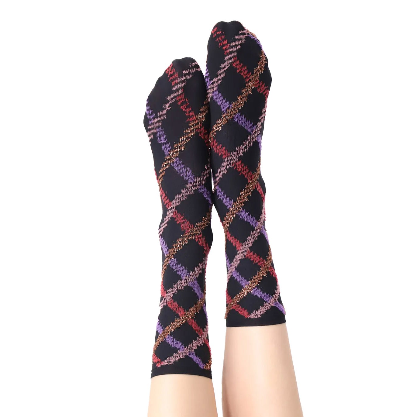 Oroblu Fur Tartan Socks